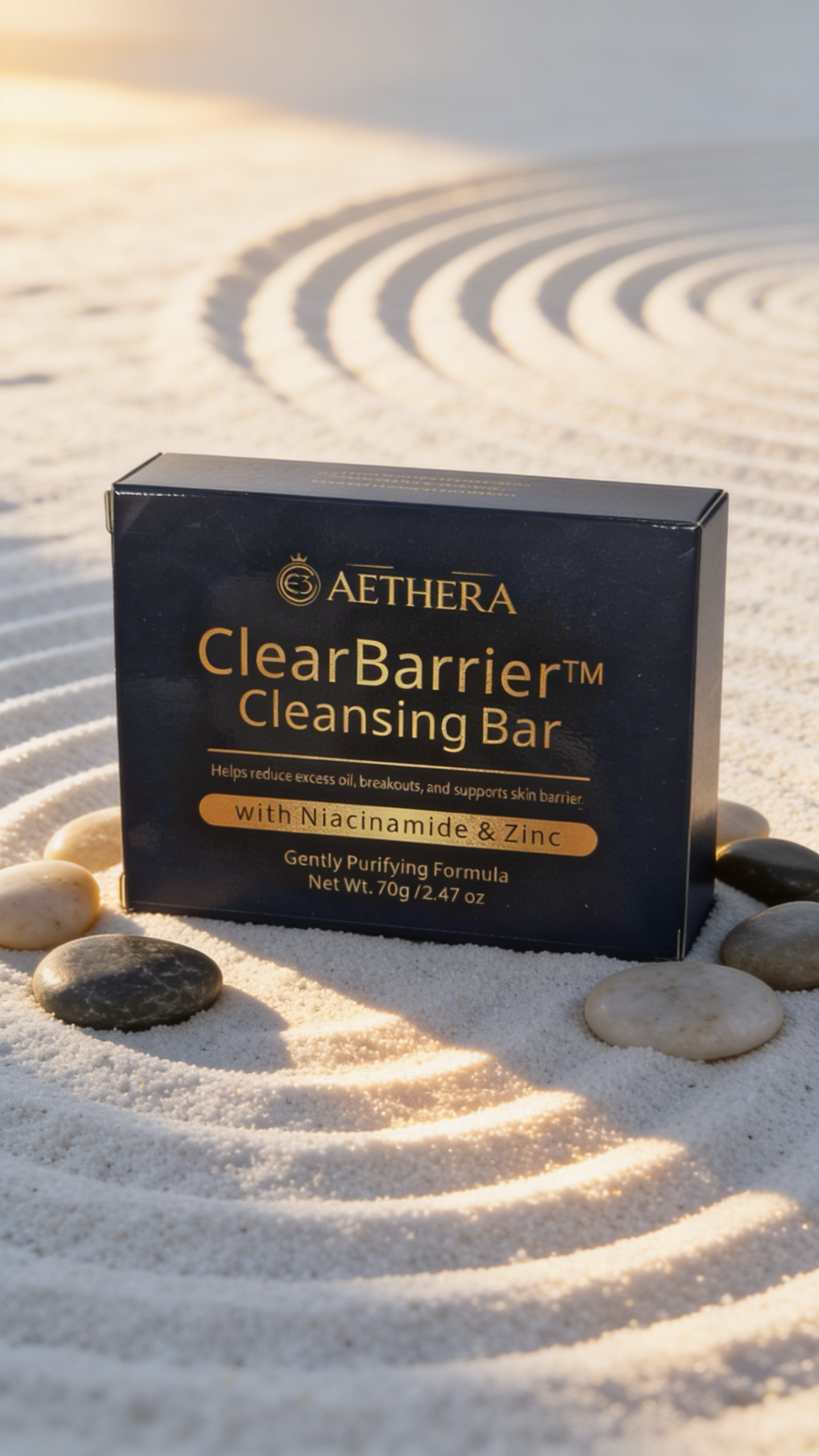 ClearBarrier™ Cleansing Bar – Niacinamide Soap for Face & Body (Acne + Oil Control + Gentle Cleanse)