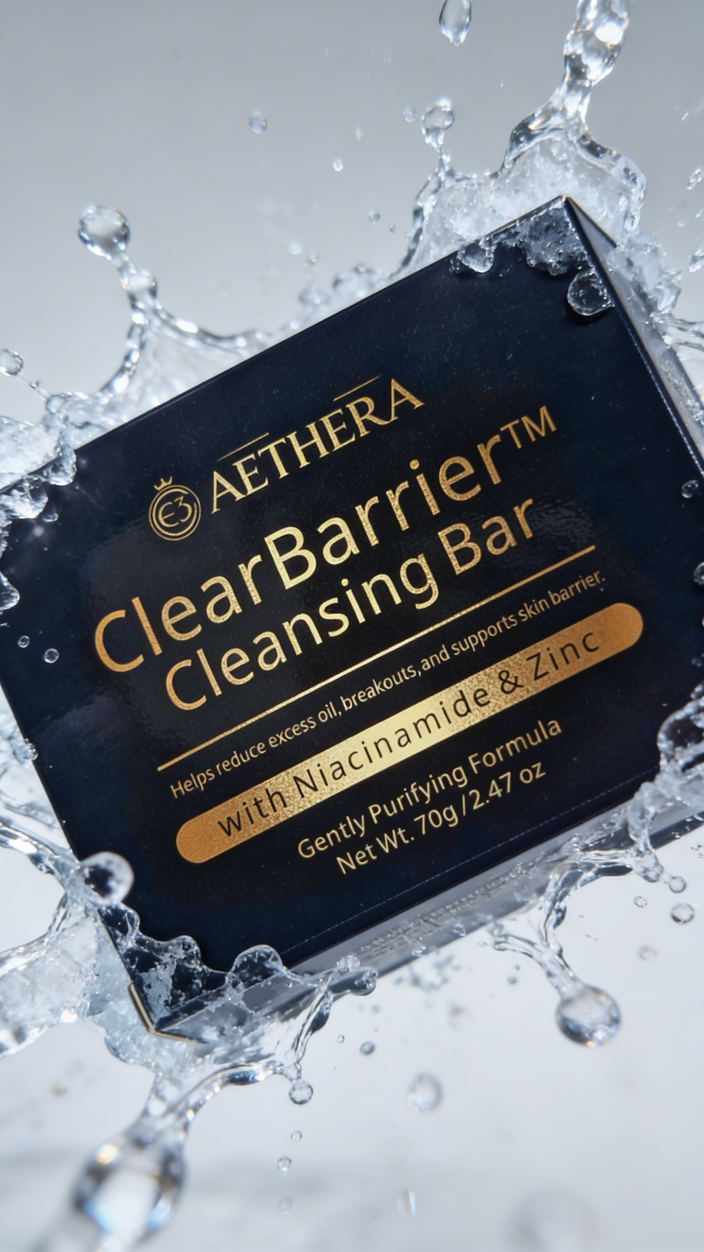 ClearBarrier™ Cleansing Bar – Niacinamide Soap for Face & Body (Acne + Oil Control + Gentle Cleanse)