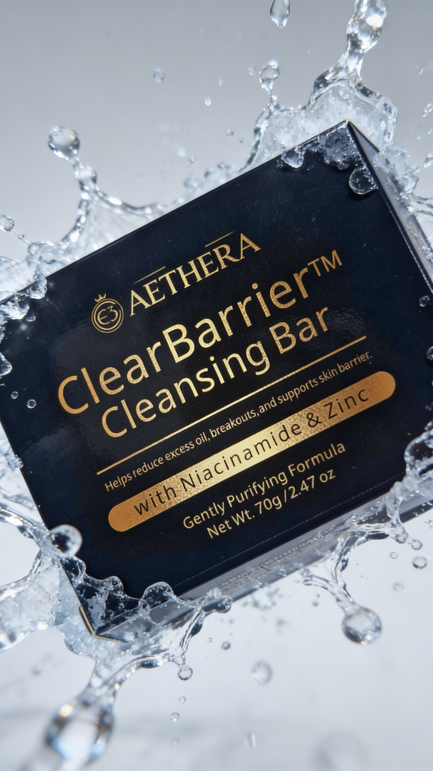 ClearBarrier™ Cleansing Bar – Niacinamide Soap for Face & Body (Acne + Oil Control + Gentle Cleanse)
