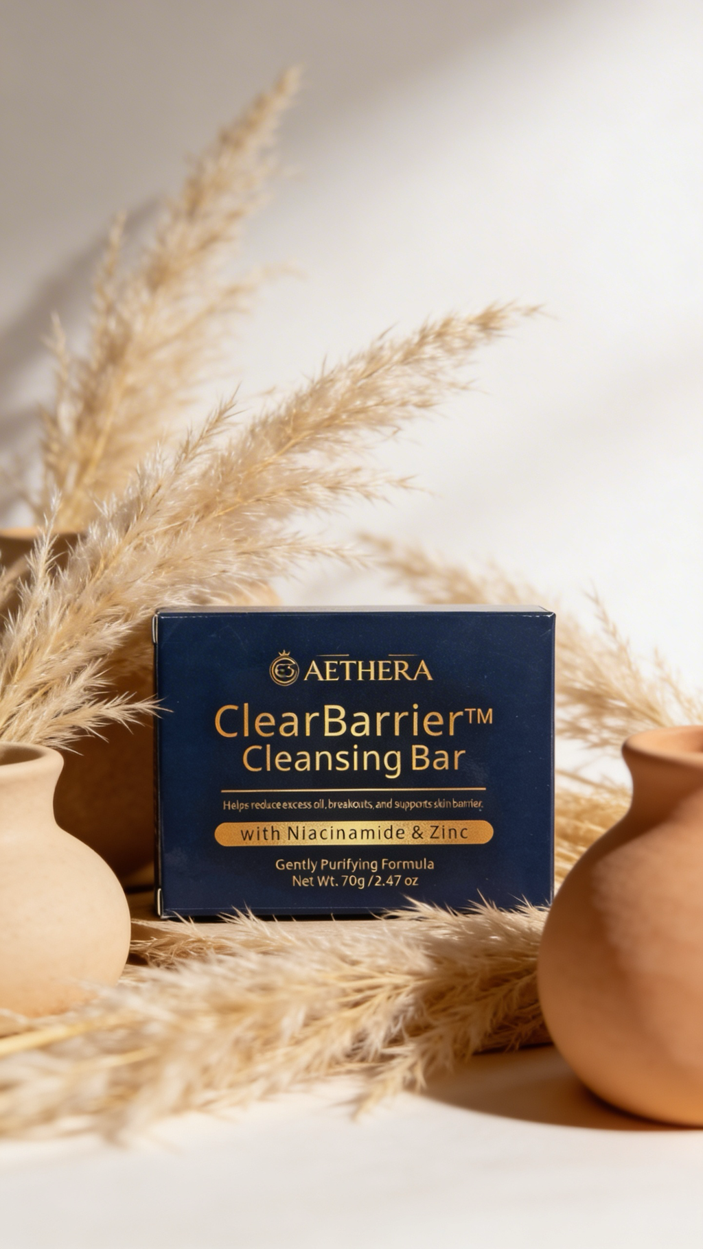 ClearBarrier™ Cleansing Bar – Niacinamide Soap for Face & Body (Acne + Oil Control + Gentle Cleanse)