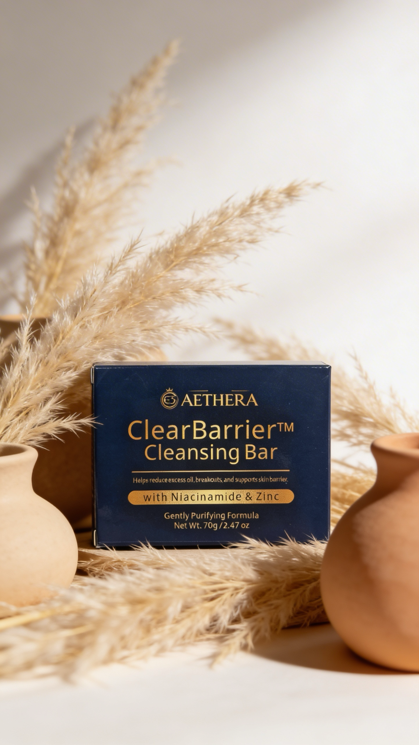 ClearBarrier™ Cleansing Bar – Niacinamide Soap for Face & Body (Acne + Oil Control + Gentle Cleanse)