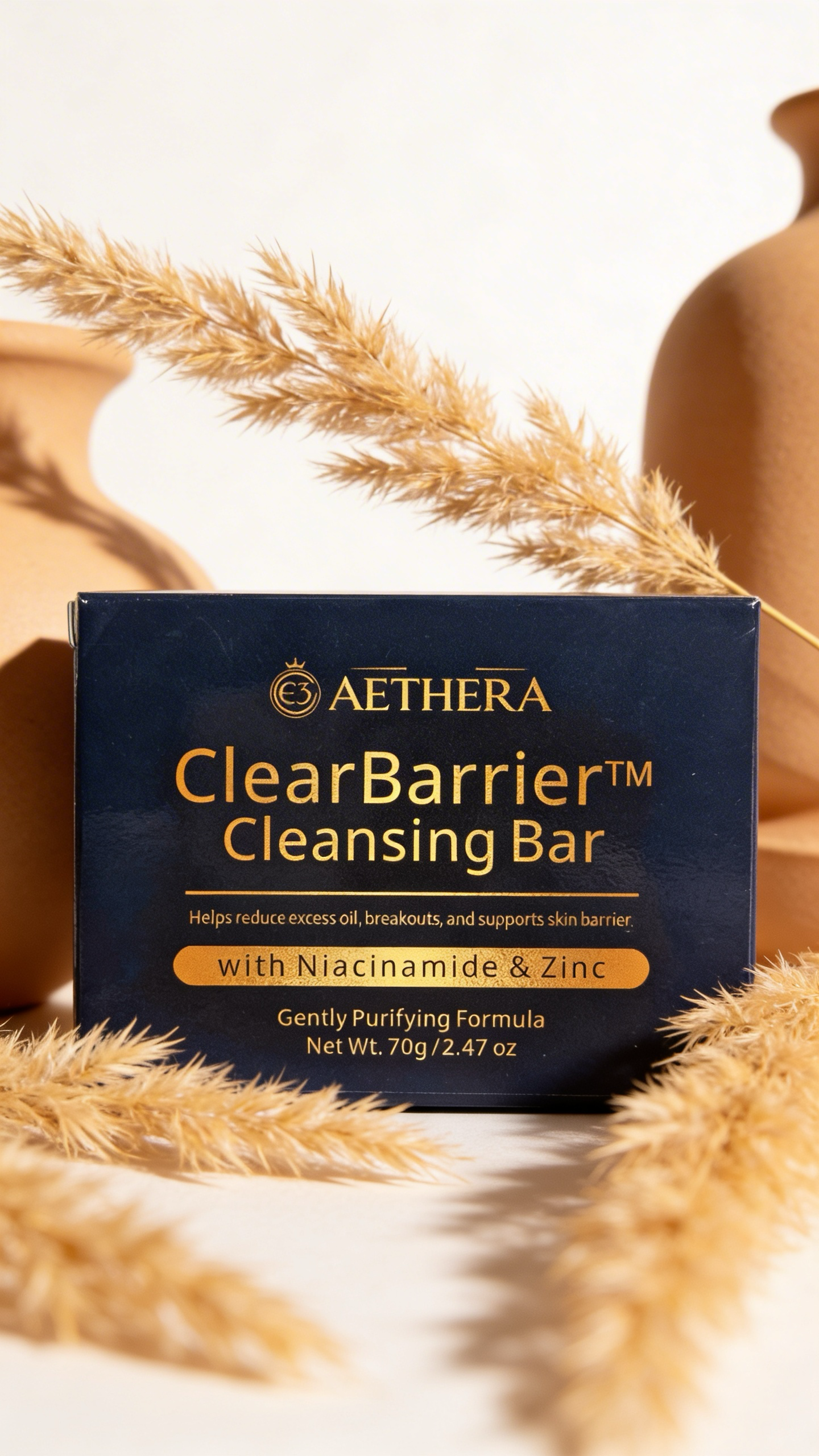 ClearBarrier™ Cleansing Bar – Niacinamide Soap for Face & Body (Acne + Oil Control + Gentle Cleanse)